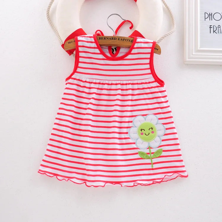 Baby Dress 2018 Summer New Girls Fashion Infantile Dresses Cotton Children's Clothes Flower Style Kids Clothing Princess Dress