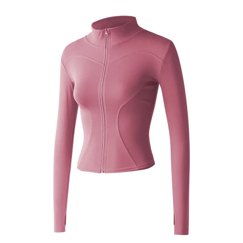 Women's Full Zip-up Yoga Sports Running Jacket