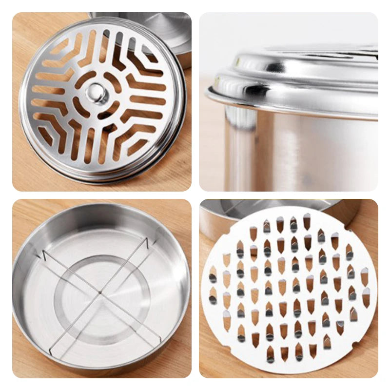 1pc Metal Sandalwood Rack Portable Mosquito Coils Holder With Cover Repellent Incense Plate Tray Anti-mosquito Hotel Home Supply