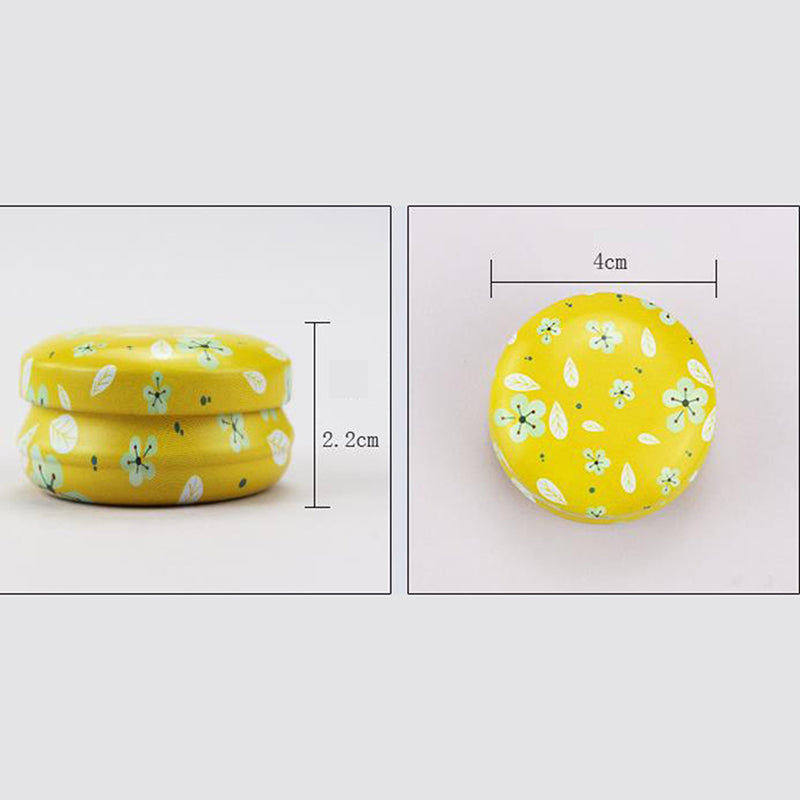 12pcs Mini Elegant Flower Tin Box DIY Candle Jar Balm Round Empty Case Storage