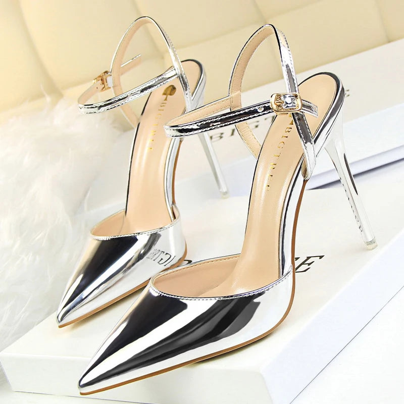 BIGTREE Shoes Patent Leather Heels 2023 Fashion Woman Pumps Stiletto Women Shoes Sexy Party Shoes Women High Heels 12 Colour