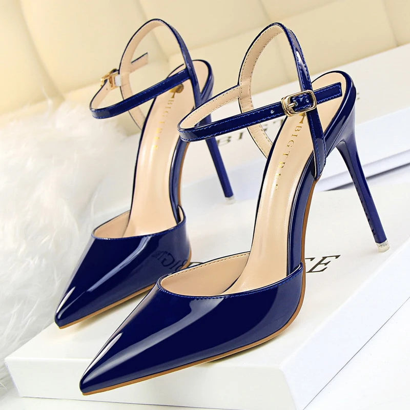 BIGTREE Shoes Patent Leather Heels 2023 Fashion Woman Pumps Stiletto Women Shoes Sexy Party Shoes Women High Heels 12 Colour