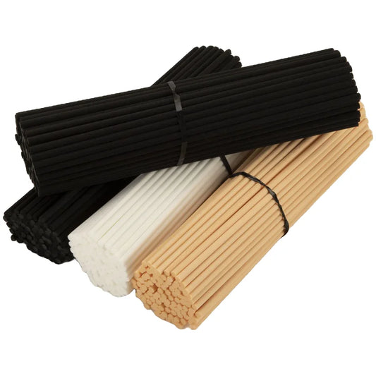 50pcs L22cmxD3mm Black/White,Beige Color Fiber Rattan Sticks Replacement Refill Reed Diffuser Sticks  for Home Decoration