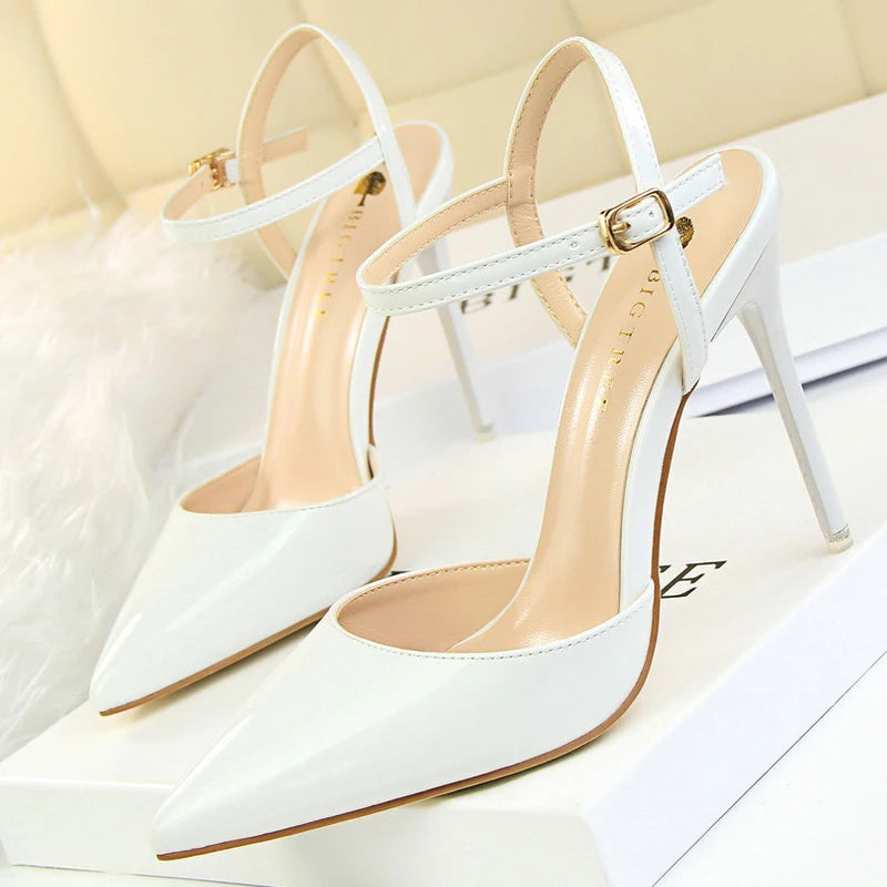 BIGTREE Shoes Patent Leather Heels 2023 Fashion Woman Pumps Stiletto Women Shoes Sexy Party Shoes Women High Heels 12 Colour